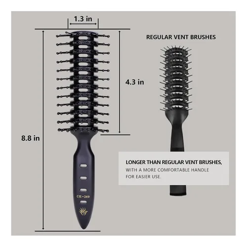 Miniatura 3 de PERFEHAIR Cepillo de pelo ventilado: secado rápido, ligero, desenreda y peina, ideal para hombres y mujeres con cabello fino y de longitud media