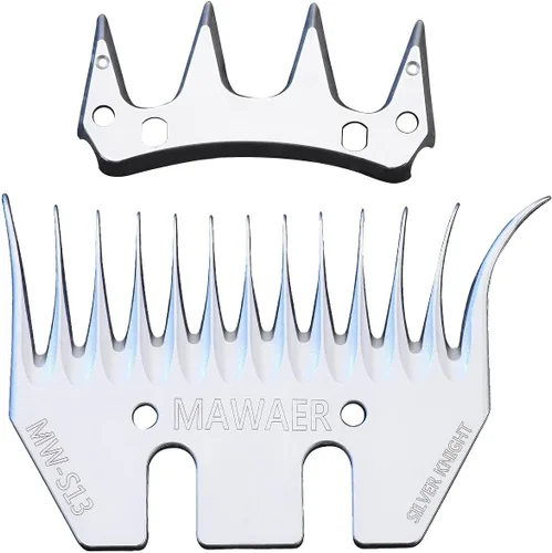 13 cuchillas de repuesto para cortadora de ovejas de dientes curvos para adaptarse a Oster, Lister, Heiniger, cortadoras de ovejas, tijeras Curvo 13