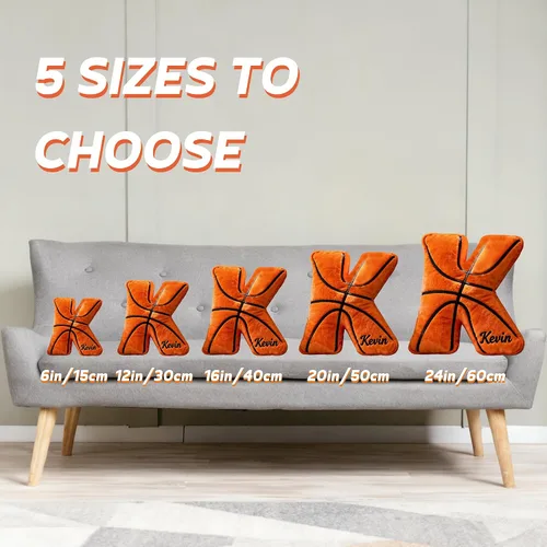 Miniatura 6 de Almohada personalizada de baloncesto con nombre, almohada de baloncesto personalizada con monograma, cojín deportivo para niños, fanáticos