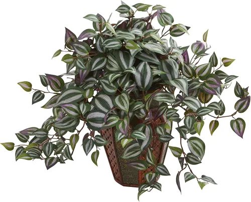 Miniatura 4 de Nearly Natural Planta artificial judía errante en maceta decorativa