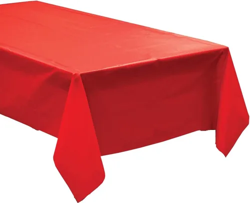 Paquete de 4: manteles desechables de plástico / manteles de mesa, 54 x 108 pulgadas, rectangular, impermeable y desechable, ideal para fiestas de