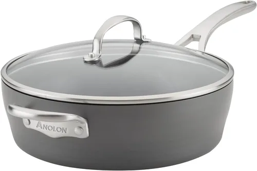 Miniatura 11 de Anolon Allure - Sartén para parrilla cuadrada profunda, anodizado duro, antiadherente, 11 pulgadas, color gris oscuro