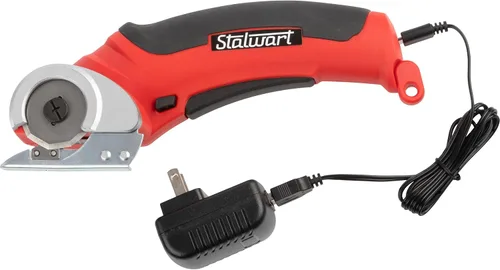 Tijeras Eléctricas Inalámbricas - Cortador Multiusos para Tela, Cuero, Alfombra, Cartón o Cajas con Cuchilla Giratoria y Batería Recargable de 4V