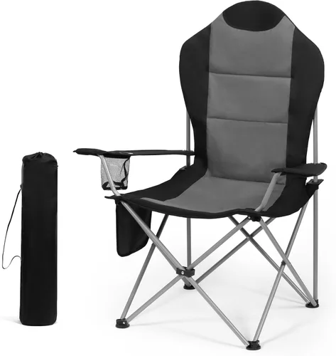 OUTSIDER Silla plegable de camping para adultos resistente – soporta 400 libras, silla portátil para exteriores con soporte para tazas, bolsillo