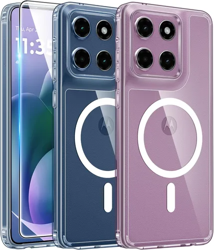 Miniatura 956 de FNTCASE Funda para iPhone 13 Pro-Max: Fundas magnéticas transparentes compatibles con Magsafe Slim anti amarillamiento protección contra caídas