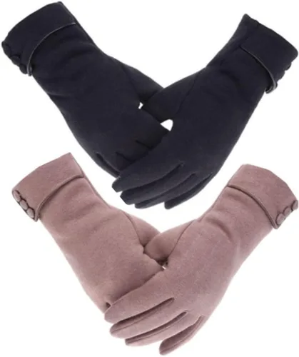 Miniatura 36 de Tomily - Guantes de forro polar para mujer con pantalla táctil