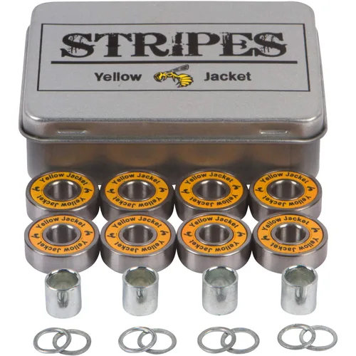 Miniatura 2 de Yellow Jacket - Rodamientos premium para patineta de alta calidad, rodamientos profesionales para longboard, 608, ABEC 9, arandelas y espaciadores