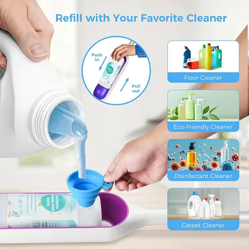 Miniatura 5 de Power Mop™ Botella recargable para mopa multisuperficie Swiffer® PowerMop™, 26.2 fl oz/26 onzas líquidas a prueba de fugas HDPE Solución de botella
