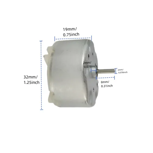 Miniatura 2 de Micro motor eléctrico 3V-2700RPM 500TB-18280 Pequeño motor de CC 2 piezas