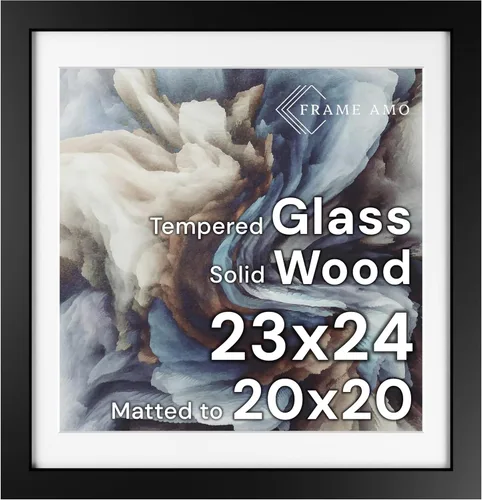 Miniatura 111 de Frame Amo Marco de póster de madera maciza de 13 x 19 pulgadas, color natural, tapete blanco para imagen de 11 x 17 pulgadas, parte frontal