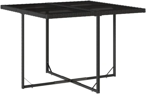 Miniatura 3 de 9 Piece Patio Dining Set with Cushions Black Poly Rattan Outdoor Furniture Set for Garden Backyard Balcony Porch