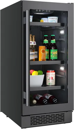 Miniatura 6 de Avallon ABR151BLSS Centro de bebidas de 15 pulgadas de ancho para 86 latas con iluminación LED