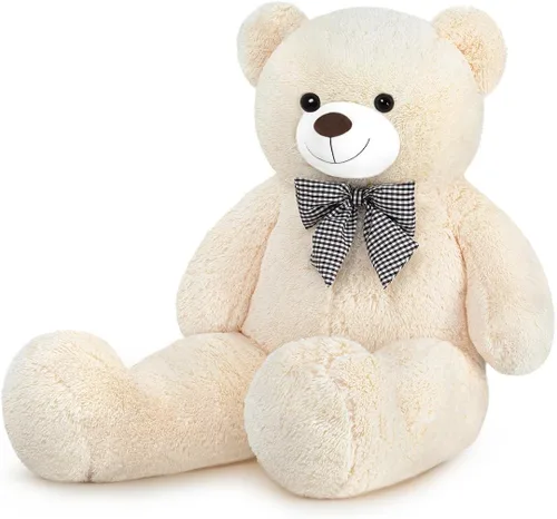Oso de peluche gigante de 47", enormes animales de peluche suaves, peluches suaves de 4 pies, gran oso de regalo para niños, novia, día de San Crema