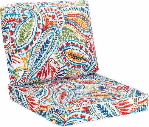 Miniatura 13 de JMGBird Cojín de Almohada Copetudo para Exterior, Juego de Cojín Profundo para Silla de Asiento al Aire Libre de 22"x22" Cojines de Patio