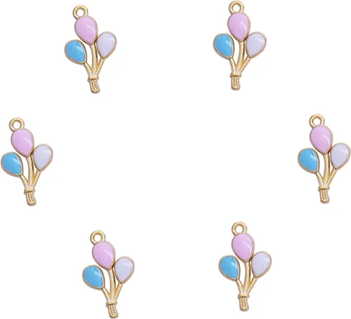 Miniatura 9 de LiQunSweet 20 dijes chapados en oro con cruz esmaltada blanca para hacer joyas Colgantes blancos de cruz