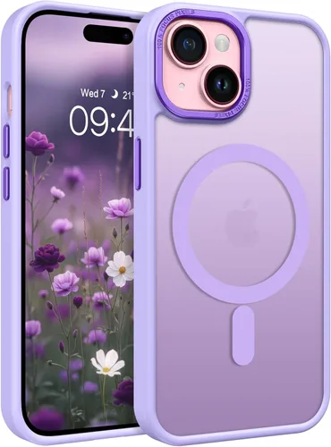 Miniatura 10 de BENTOBEN Funda para iPhone 15, funda para iPhone 15 compatible con MagSafe, funda magnética mate translúcida a prueba de golpes para mujeres