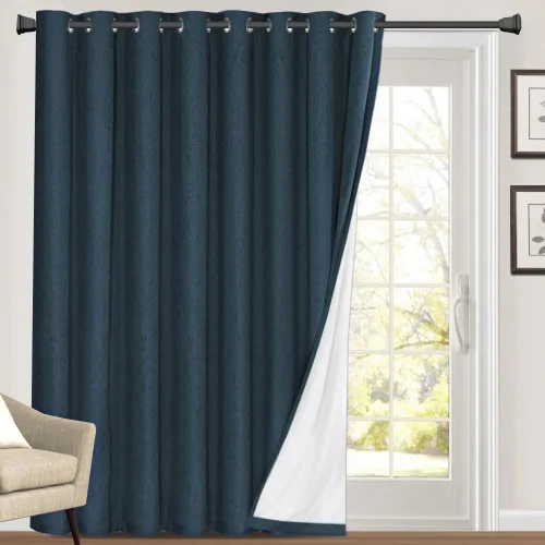Miniatura 166 de Primitive - Cortinas opacas 100 % de lino texturizado natural para dormitorio, sala de estar, cortinas para ahorra energía, tela de arpillera
