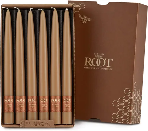 Miniatura 20 de Root Candles Velas sin aroma de cena Premium mezcla de cera de abejas en caja, 9 pulgadas, cera de abejas, 12