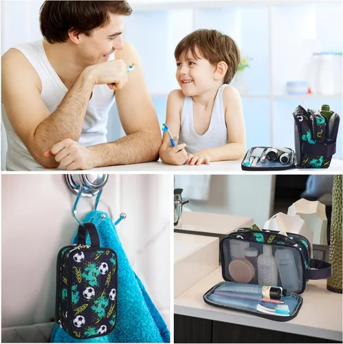 Miniatura 6 de Neceser infantil para niñas y niños, Fútbol negro