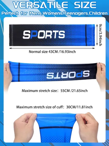 Miniatura 14 de 10 pares de mangas de protección solar UV brazo mangas de enfriamiento antideslizante compresión deportes poliéster Ciclismo cubiertas