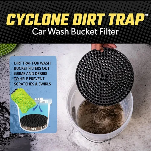 Miniatura 4 de Chemical Guys Cyclone Dirt Trap - Inserto de cubo de lavado de coche - Filtro que elimina la suciedad y los residuos mientras lavas, ayuda a