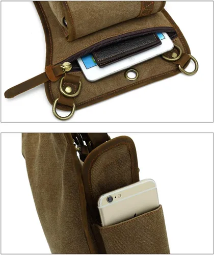 Miniatura 6 de Riñonera táctica para muslos al aire libre para hombres y mujeres, para ciclismo militar, con múltiples bolsillos, Negro
