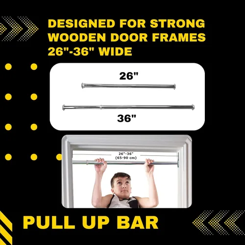 Miniatura 5 de DreamGYM Barra de dominadas para puerta - Barra de barbilla - Barra de apoyo oscilante