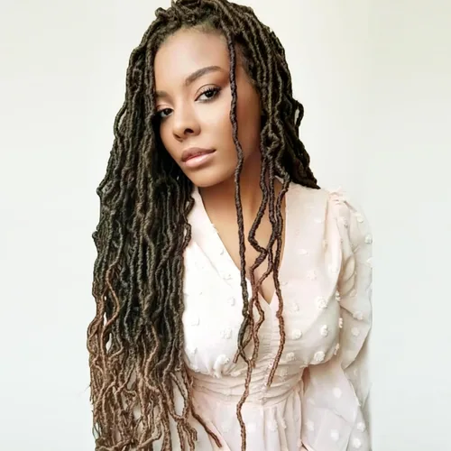 Miniatura 20 de 6 Paquetes Soft Locs Cabello de Ganchillo Pre Looped Faux Locs Trenzas de Ganchillo Goddess Locs Dreadlocs Cabello Sintético Para Mujeres Negras 1b