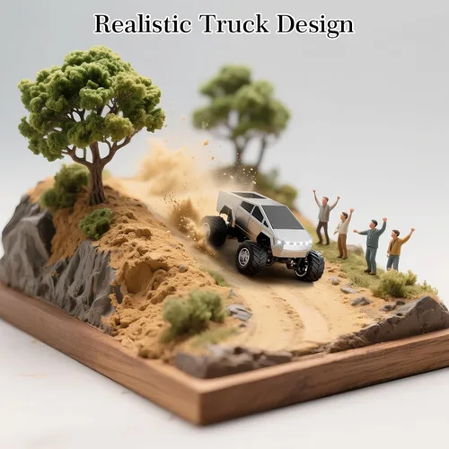 Miniatura 6 de OSIMILY MINI coche RC, control por aplicación escala 1:64 camión RC MINI de aleación todoterreno velocidad de control remoto del coche/dirección