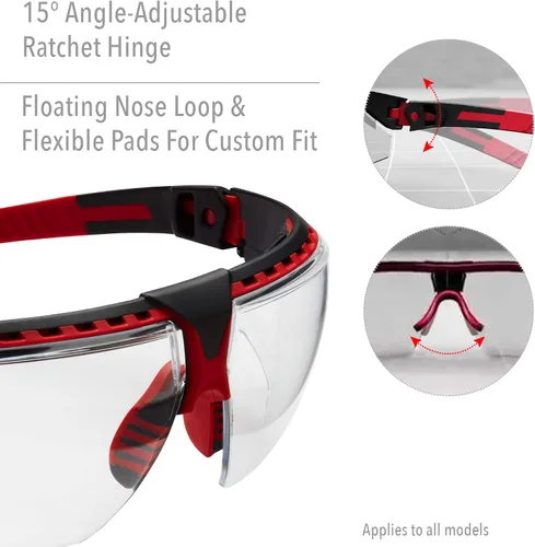 Miniatura 4 de Honeywell Uvex Avatar Gafas de seguridad, marco verde azulado con lente SCT-Reflect 50 y revestimiento duro antiarañazos (S2884)