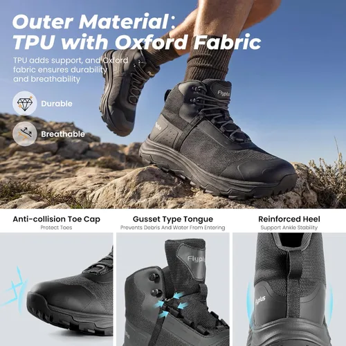 Miniatura 4 de Men's Military Tactical Boots Waterproof Lightweight Hiking Boots Durable Non-Slip Combat Boot For Work