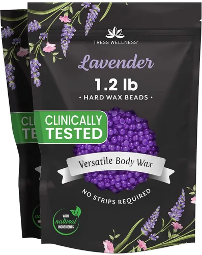 Miniatura 16 de Tress Wellness Cuentas de cera, seguras para la piel, probadas dermatológicamente, kit para bikini en casa, brasileño y cuerpo completo, lavanda