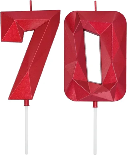 Miniatura 312 de DERVENTA Velas de cumpleaños con números grandes, 3D, color rosa, 3.7 pulgadas, decoración para tartas de fiesta, 1 pieza (número 3 rosa)