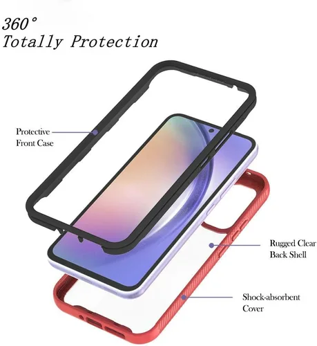 Miniatura 3 de Funda compatible con Xiaomi Poco M5s 4G, compatible con Redmi Note 10 4G / Note 10S 4G / Note 11 SE (India), funda para teléfono 3 en 1, color rojo