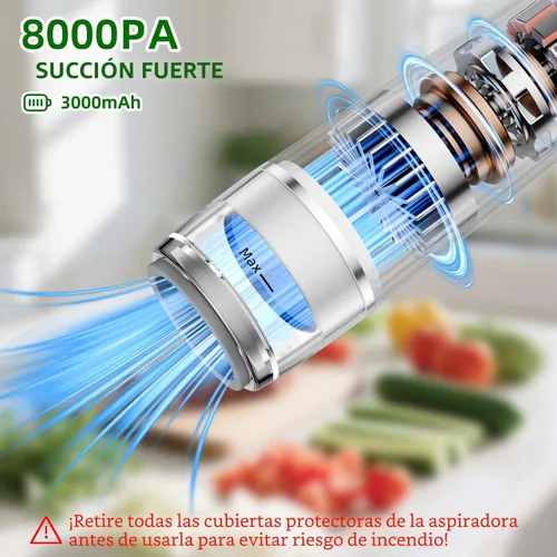Miniatura 5 de Sellador al vacío para alimentos, máquina selladora al vacío portátil compacta con 30 bolsas reutilizables para preservación 10X y frescura Blanco