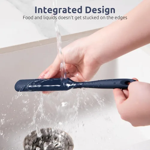 Miniatura 9 de U-Taste Espátula delgada de silicona para tarros: resistente al calor hasta 600ºF, grado alimenticio, de 10 pulgadas de largo, estrecha, para agitar