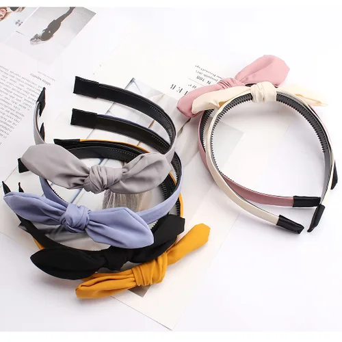 Miniatura 7 de Paquete de 6 diademas con lazo anudado para mujeres y niñas, bonitos accesorios para el cabello con nudos finos, adecuadas para niños de 8 a 12 años