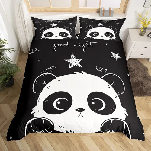 Miniatura 38 de Homewish Juego de ropa de cama de elefante, tamaño Queen, funda de edredón a rayas azules para niños y niñas, juego de funda de edredón de animales