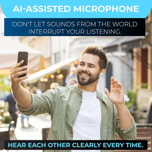 Miniatura 6 de PHILIPS Auriculares inalámbricos verdaderos, auriculares TWS Bluetooth 5.3, controladores de 0.512 in, micrófono AI para llamadas claras, IPX4 Azul