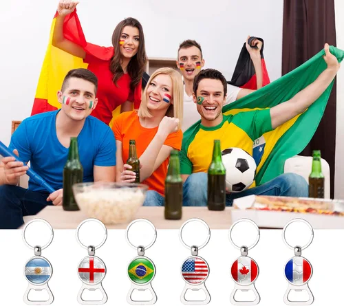 Miniatura 6 de Llavero de bandera brasileña, abrebotellas de cerveza con bandera de Brasil, llavero para papá, marido, cumpleaños, aniversario, regalo del día