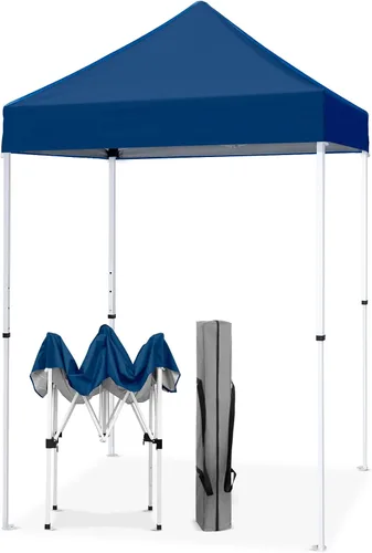 Miniatura 14 de EAGLE PEAK Toldo instantáneo de 5 x 5 con paneles de pared de 4 lados, pequeña tienda de campaña portátil desplegable con bolsa de transporte