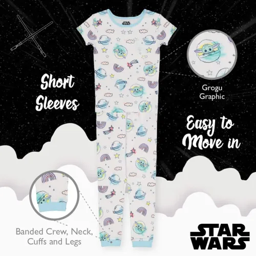 Miniatura 3 de STAR WARS Girls' 4-Piece Snug-fit Cotton Pajama Set
