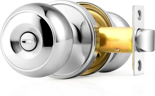 Miniatura 12 de Probrico - Perillas de puerta de negro mate, manijas de puerta con cerradura y perilla, manijas de puerta interior sin llave para baño y dormitorio