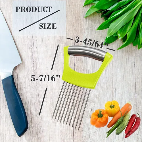 Miniatura 2 de Soporte para Cebollas para Cortar - Herramienta de Cocina Multiusos para el Cortado Seguro y Eficiente de Cebollas, Tomates, Papas, Manzanas y Más