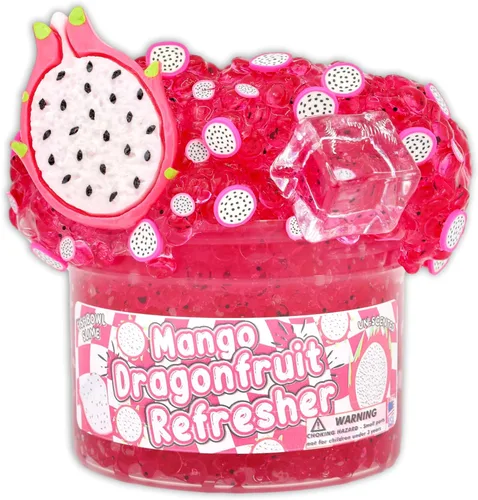 Miniatura 2 de Mango Dragonfruit Refresher (8 onzas) – Slime de cuentas de pecera – Hecho a mano en Estados Unidos – Dope Slimes Pink
