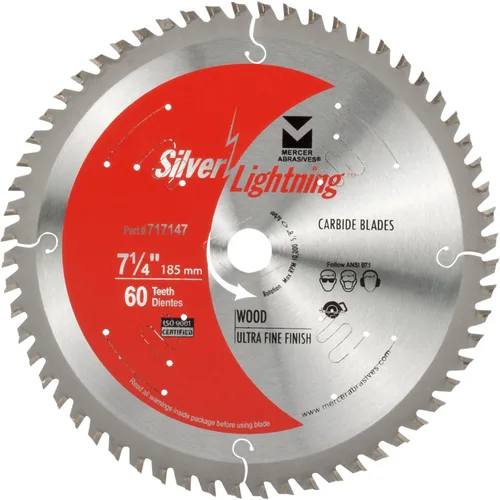 Miniatura 12 de Mercer Abrasives 715381 Cuchilla de corte de madera de carburo ATB de 16 dientes con diámetro de 5-3/8 pulgadas y eje de 5/8 pulgadas