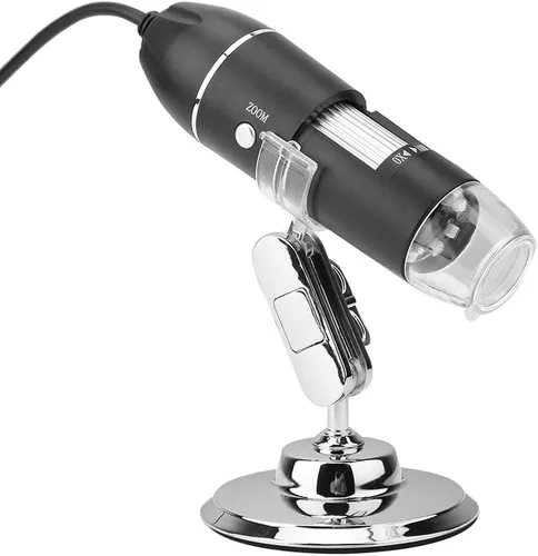 Miniatura 7 de Microscopio USB, 50X-500X 0.3MP Microscopio LED Lupa USB para computadora con soporte para verificación industrial de PCB, evaluación de joyas