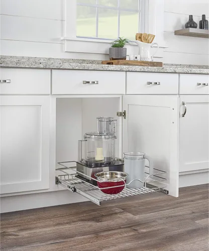 Miniatura 2 de Rev-A-Shelf Estante extraíble y organizador de cajones para armario de cocina, cesta deslizable de almacenamiento de despensa en múltiples tamaños