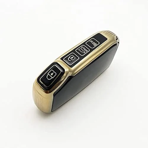 TPU Car Key Case Cover Shell Fob, for Kia Forte Sportage Cerato Telluride Sorento K5 k7 Soul NIRO Seltos Gold Edge Key Shell