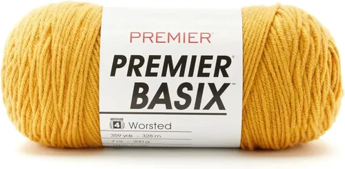 Miniatura 20 de Premier Yarns Basix, hilo de estambre sólido, hecho de acrílico, hilo ideal para ganchillo y tejer, Pecan, 359 yardas 1115-35 Pecan